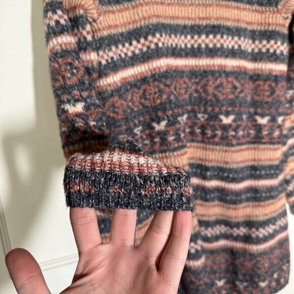 Lucky Brand Open Front Cardigan Aztec Tribal Print Tribal Size Small Bohemian - Picture 12 of 12